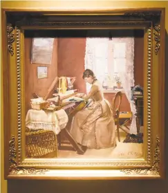  ??  ?? Ring's 1889 painting “Johanne Wilde at her Loom,” is on display through May 24.