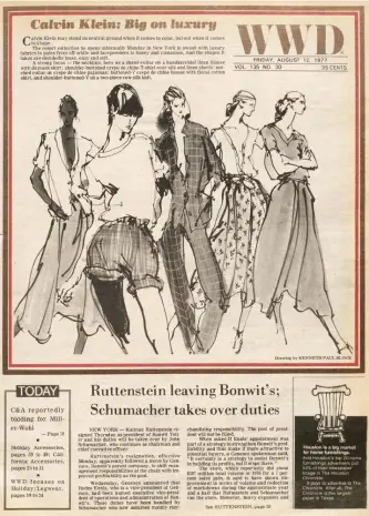  ??  ?? Illustrati­ons by Kenneth Paul Block in the Aug. 12, 1977, issue of WWD.