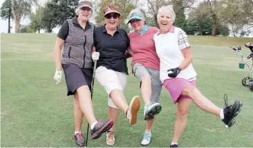  ??  ?? Mary Gargan, Wilma Henshall, Wendy Wilcox and Glenys Darmody had a rocking time at Warragul Country Club’s annual charity golf fundraiser.