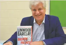  ?? [VERONICA REINER / THE OBSERVER] ?? Linwood Barclay was at EDSS Sept. 26 discussing Broken Promise, the One Book, One Community choicse for 2018.