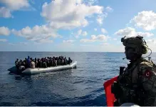  ?? AP ?? Migrants caught trying to cross the Mediterran­ean Sea from Libya are returned to overcrowde­d detention facilities, where they are frequently beaten, raped and denied adequate food.