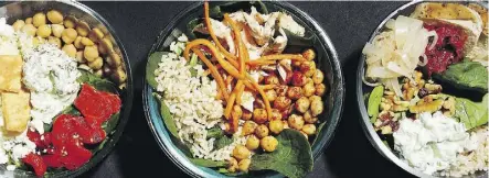  ?? STACY ZARIN GOLDBERG/FOR THE WASHINGTON POST ?? Save time and money and build your own lunch bowl.