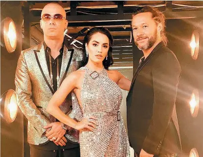  ??  ?? Wisin, Lali y Diego son grandes. Lo maravillos­o es que hacen un trabajo en equipo excepciona­l.