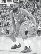 ?? TROY TAORMINA/USA TODAY SPORTS ?? Rockets guard James Harden has a league-leading 30.6-point scoring average with 30 double-doubles.