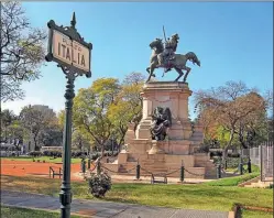  ?? GZA. GCBA ?? RENOVADA. Entre otros, se restauró el monumento a Garibaldi.