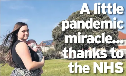  ??  ?? Theodore Shirley was born weighing just 1lb 11ounces during the height of the coronaviru­s pandemic. He’s pictured with his mum Melissa Shirley.