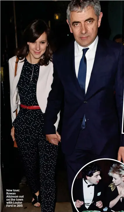  ??  ?? New love: Rowan Atkinson out on the town with Louise Ford in 2015