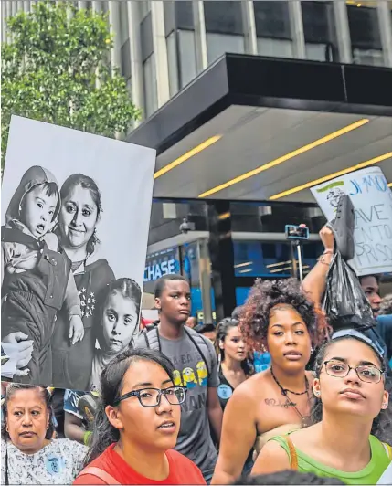  ??  ?? Jpmorgan Chase HQ in New York last week calling on the firm to stop backing private prison firms