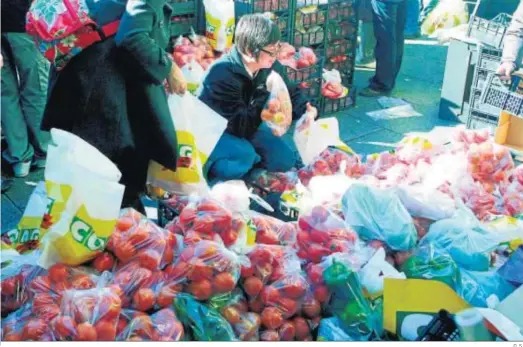  ?? D. S. ?? Movilizaci­ón agraria en Madrid en febrero en 2019 contra un nuevo acuerdo con Marruecos.