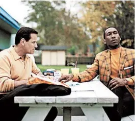  ?? UNIVERSAL PICTURES ?? Viggo Mortensen, left, and Mahershala Ali in a scene from “Green Book,” rated PG-13.