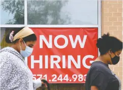  ?? OLIVIER DOULIERY / AFP VIA GETTY IMAGES ?? A recent Mckinsey survey indicates 36 per cent of respondent­s who had quit in the previous six months
did so without having another job lined up.