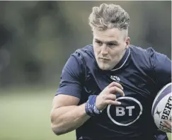  ??  ?? 0 Duhan van der Merwe wins his first Scotland cap tomorrow.