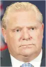  ??  ?? Premier Doug Ford