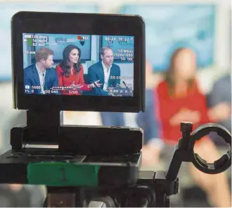  ?? Dominic Lipinski/AFP ?? A partir da esq., Harry, Kate e William durante o lançamento do “Global Academy”, em Londres