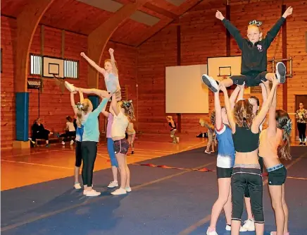  ??  ?? Cheerleadi­ng is New Zealands fastest growing sport and Cambridge girls are loving it.