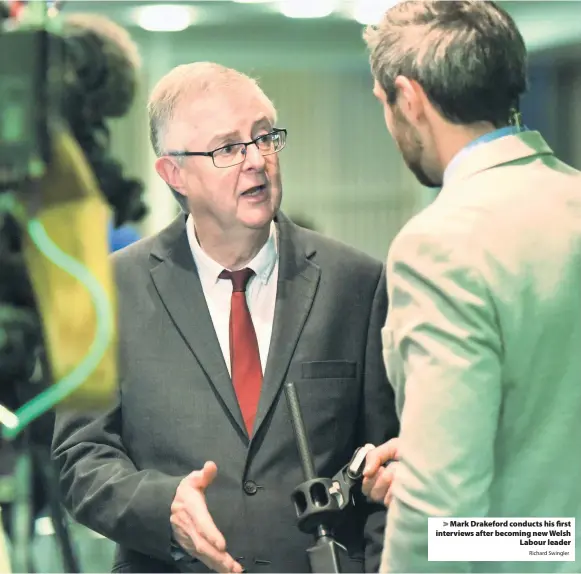  ?? Richard Swingler ?? &gt; Mark Drakeford conducts his first interviews after becoming new Welsh Labour leader