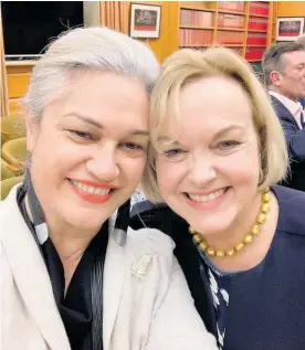  ?? ?? Harete Hipango pictured with Judith Collins (right).