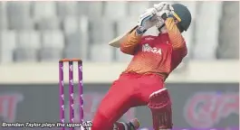  ??  ?? Brendan Taylor plays the upper dab