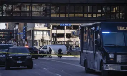  ?? ?? The fatal shooting of Amir Locke by police was on Wednesday February 2 in downtown Minneapoli­s Photograph: Richard Tsong-Taatarii/ AP