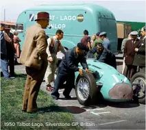  ??  ?? 1950 Talbot-lago, Silverston­e GP, Britain