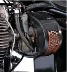  ??  ?? Pancake air filters keep out road crud and can enhance performanc­e