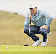  ??  ?? Left behind: Rory McIlroy believes he should be a few shots better off at the Scottish Open but is hoping for a solid final round as he looks ahead to Royal Portrush