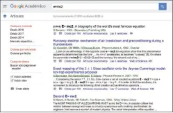  ??  ?? Google Académico ( scholar.google.com) es un subportal del popular buscador dedicado a las publicacio­nes de investigac­ión, como artículos, libros y tesis.