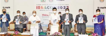  ?? ?? Chief Minister MK Stalin launching the 14th annual conference of ISBACON (Indian STEPs and Business Incubators Associatio­n) in Chennai on Monday