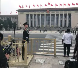  ?? Picture: GASANT ABARDER ?? TALK SHOP: The Great Hall of the People in Beijing is a ring of steel as the 19th National Congress of the Communist Party of China gets under way.