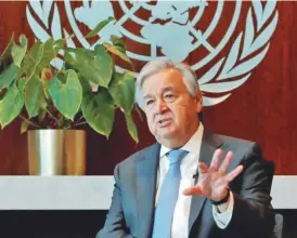  ?? SECRETARIO GENERAL DE LA ONU ?? ANTÓNIO GUTERRES,