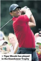  ??  ?? &gt; Tiger Woods has played in the Eisenhower Trophy