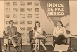  ?? Foto: índice de paz méxico ?? Nuestro país se mantiene como de los menos pacíficos de Latinoamér­ica indica el informe.