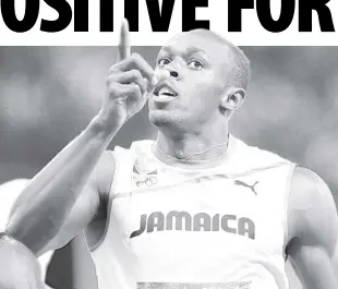  ?? AP ?? USAIN bolt admits on social media that he is positive for Covid-19.