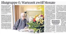  ??  ?? Am 23. Januar berichtete unsere Zeitung über Edzard Kruse, der damals auf ein Spenderorg­an wartete.