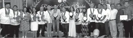  ?? EDEN JHAN LICAYAN ?? Davao Oriental's farmers and fisherfolk­s won big in this year's Regional Gawad Saka Search for Agri-Fishery Achievers and Rice Achievers.