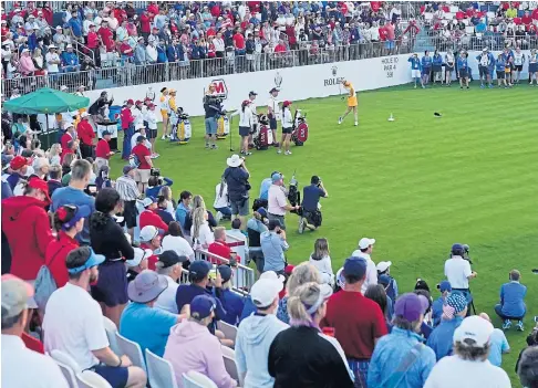  ??  ?? THAT’S ENTERTAINM­ENT: The Solheim Cup in Toledo, Ohio, gave us anything but a dull golfing experience.