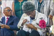  ?? VASHA HUNT / AP ?? Claudette Colvin laughs during a news conference Tuesday in Montgomery, Ala., after she filed paperwork to have her juvenile record expunged.