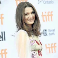  ?? CHRIS PIZZELLO/INVISION/AP ?? Rachel Weisz, wife of current James Bond Daniel Craig, doesn’t think a woman should take over the role of 007.