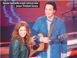  ??  ?? Seule Isabelle s’est retournée pour Tristan Guay.