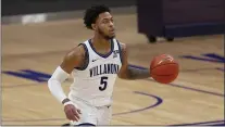  ?? ASSOCIATED PRESS FILE ?? Villanova guard Justin Moore is doubtful for the Big East tournament with a severe left ankle sprain head coach Jay Wright tweeted Monday night.