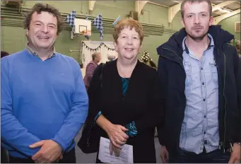  ??  ?? Walter Byrne, Campile; Marie Diskin and Bill Murphy, Great Island.