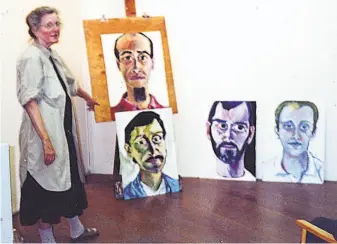  ?? Kay Carlson 1991 ?? Artist Jackie Kirk spent about four or five years building a portfolio of AIDS portraits.