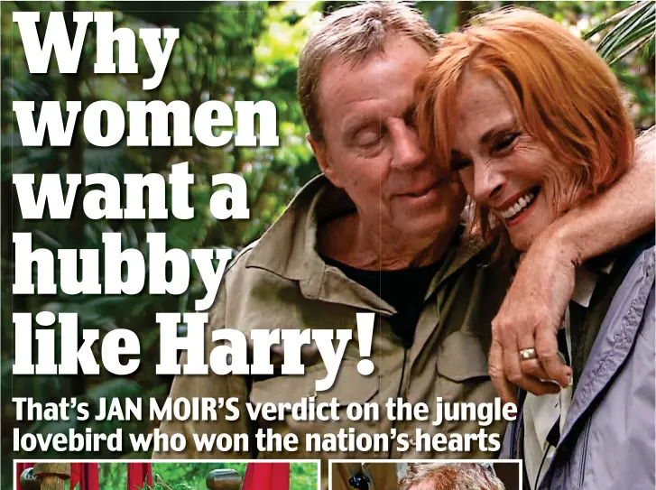  ??  ?? Reunited: Harry could not contain his joy when Sandra walked into the jungle