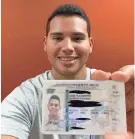  ?? PROVIDED ?? Jose Guzman Payano shows his Puerto Rican driver's license which he says was rejected by CVS.