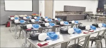  ?? PHOTO COURTESY IMPERIAL VALLEY FOOD BANK ?? Training dummies lay ready for CPR/AED training class at the Imperial Valley Food Bank on Friday, May 26, in Imperial.