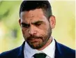  ?? Photo: AAP ?? SUSPENDED: Greg Inglis speaks to media on Tuesday.