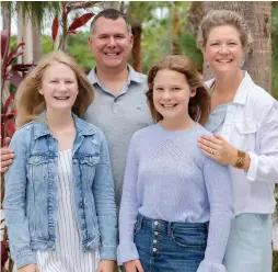  ??  ?? The Lodwick family: Mara, Stephen, Siena and Melissa