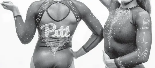  ?? JUSTIN M. PONDEXTER/AP ?? Pitt’s new gymnastics uniform is part of a social justice movement in college athletics that has popped up across sports.