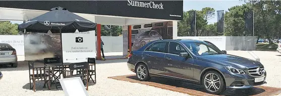  ??  ?? Mercedes-Benz. Con la campaña SummerChec­k, brinda servicios gratuitos en Pinamar para que sus clientes puedan chequear el estado de su vehículo.