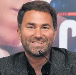  ??  ?? Blown away: Eddie Hearn has been amazed by NHS workers